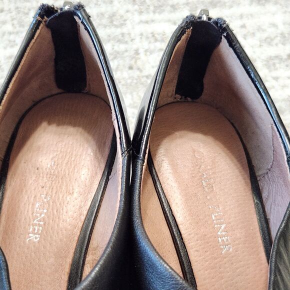 Donald J Pliner womens Marti  black cross strap leather wedge sandals black sz 7 - Picture 9 of 12